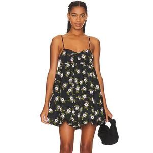 Free People In A Bubble Mini Dress In Black